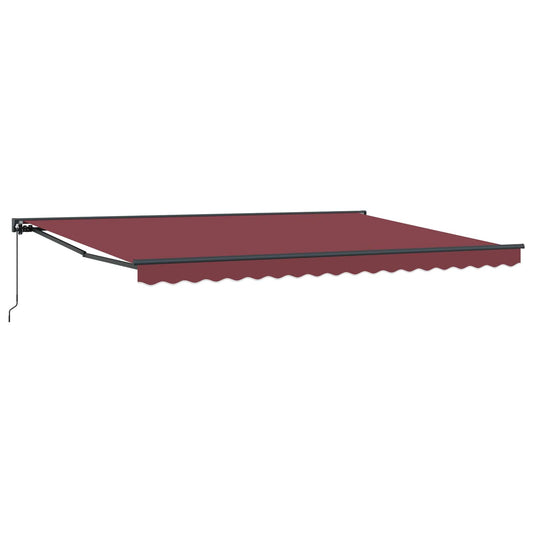 Manual Retractable Awning Burgundy 4 x 3.5 m Manual Retractable Awning Burgundy 4 x 3.5 m