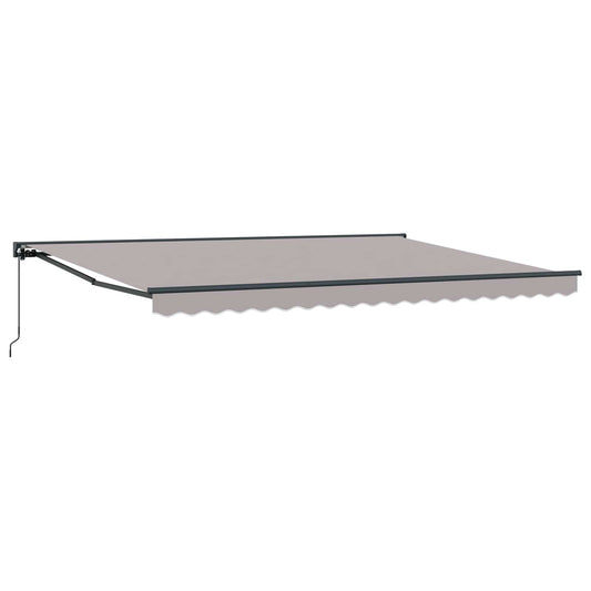 Manual Retractable Awning Light Grey 4 x 3.5 m Manual Retractable Awning Light Grey 4 x 3.5 m