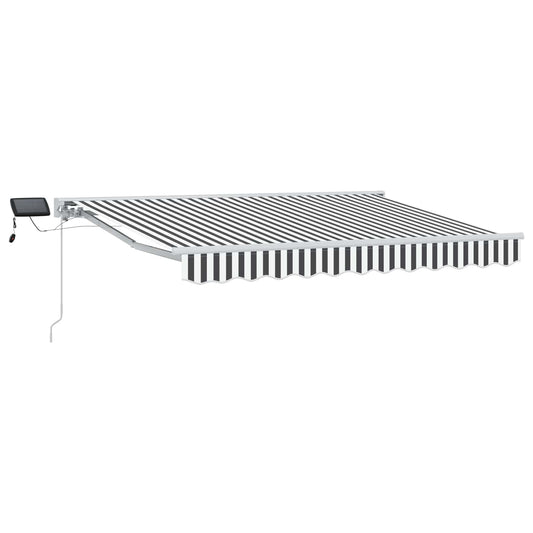 Manual Awning Frame with LEDs Anthracite and White 3.5 x 2 m Manual Awning Frame with LEDs Anthracite and White 3.5 x 2 m