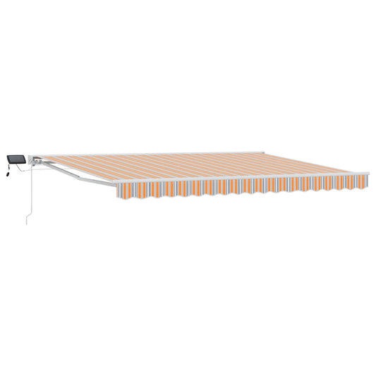 Manual Awning Frame with LEDs Blue, Orange and White 4.5 x 3 m Manual Awning Frame with LEDs Blue, Orange and White 4.5 x 3 m