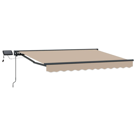 Manual Awning Frame with LEDs Beige and Anthracite 3.5 x 2 m Manual Awning Frame with LEDs Beige and Anthracite 3.5 x 2 m
