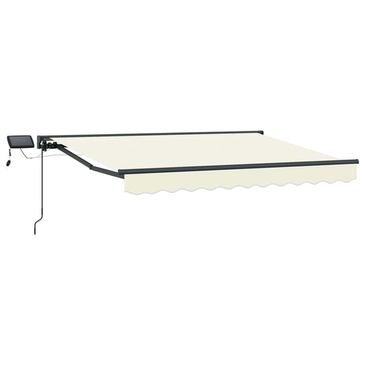 Manual Awning Frame with LEDs Cream and Anthracite 3 x 2.5 m Manual Awning Frame with LEDs Cream and Anthracite 3 x 2.5 m