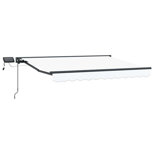 Manual Awning Frame with LEDs White and Anthracite 3 x 2.5 m Manual Awning Frame with LEDs White and Anthracite 3 x 2.5 m