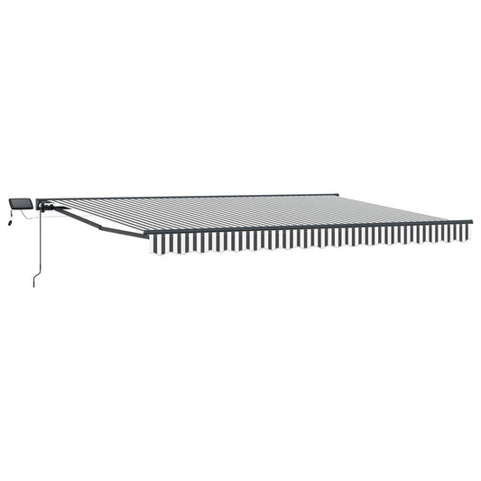 Manual Awning Frame with LEDs Anthracite and White 4.5 x 3 m Manual Awning Frame with LEDs Anthracite and White 4.5 x 3 m