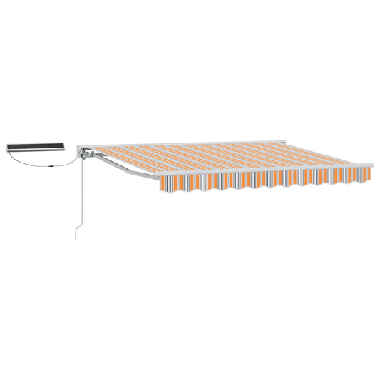 Electric Retractable Awning Blue, Orange and White 3 x 2.5 m Electric Retractable Awning Blue, Orange and White 3 x 2.5 m