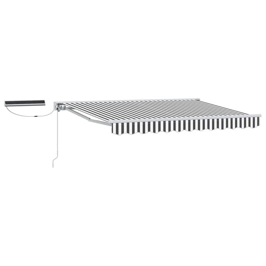 Electric Retractable Awning Anthracite and White 3.5 x 2.5 m Electric Retractable Awning Anthracite and White 3.5 x 2.5 m