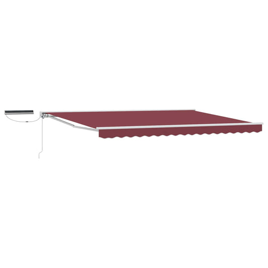 Electric Retractable Awning Burgundy and White 4 x 3 m Electric Retractable Awning Burgundy and White 4 x 3 m