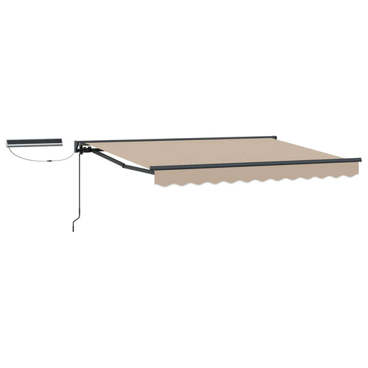 Electric Retractable Awning Beige and Anthracite 3.5 x 2 m Electric Retractable Awning Beige and Anthracite 3.5 x 2 m