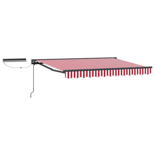 Electric Retractable Awning Red, White and Anthracite 3 x 2.5 m Electric Retractable Awning Red, White and Anthracite 3 x 2.5 m