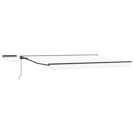 Electric Retractable Awning White and Anthracite 4 x 3 m Electric Retractable Awning White and Anthracite 4 x 3 m