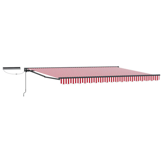Electric Retractable Awning Red, White and Anthracite 4 x 3.5 m Electric Retractable Awning Red, White and Anthracite 4 x 3.5 m