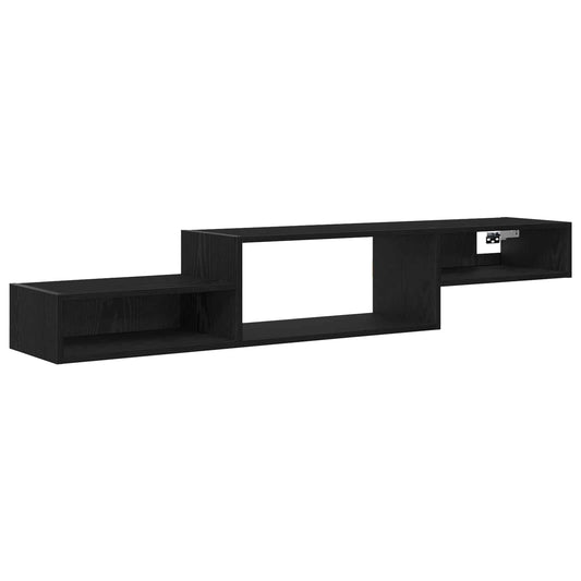 Wall-mounted TV Cabinet Wall-Mounted Black Oak 150 x 28 x 26 cm Wall-mounted TV Cabinet Wall-Mounted Black Oak 150 x 28 x 26 cm