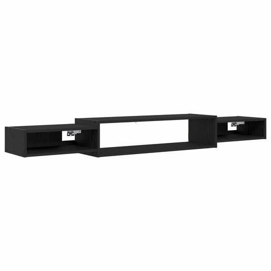 Wall-mounted TV Cabinet Wall-Mounted Black Oak 180 x 28 x 21 cm Wall-mounted TV Cabinet Wall-Mounted Black Oak 180 x 28 x 21 cm
