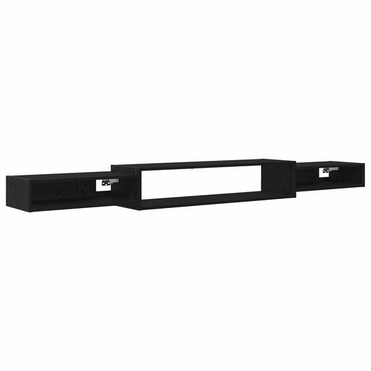 Wall-mounted TV Cabinet Wall-Mounted Black Oak 220 x 28 x 21 cm Wall-mounted TV Cabinet Wall-Mounted Black Oak 220 x 28 x 21 cm