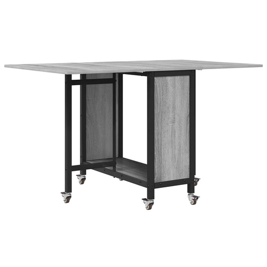 Folding Dining Table with Castors 130 x 80 x 76.5 cm steel PB Folding Dining Table with Castors 130 x 80 x 76.5 cm steel PB