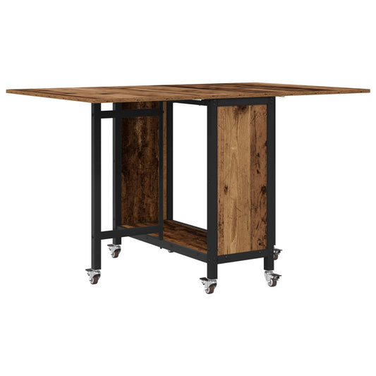 Folding Dining Table with Castors 130 x 80 x 76.5 cm steel PB Folding Dining Table with Castors 130 x 80 x 76.5 cm steel PB