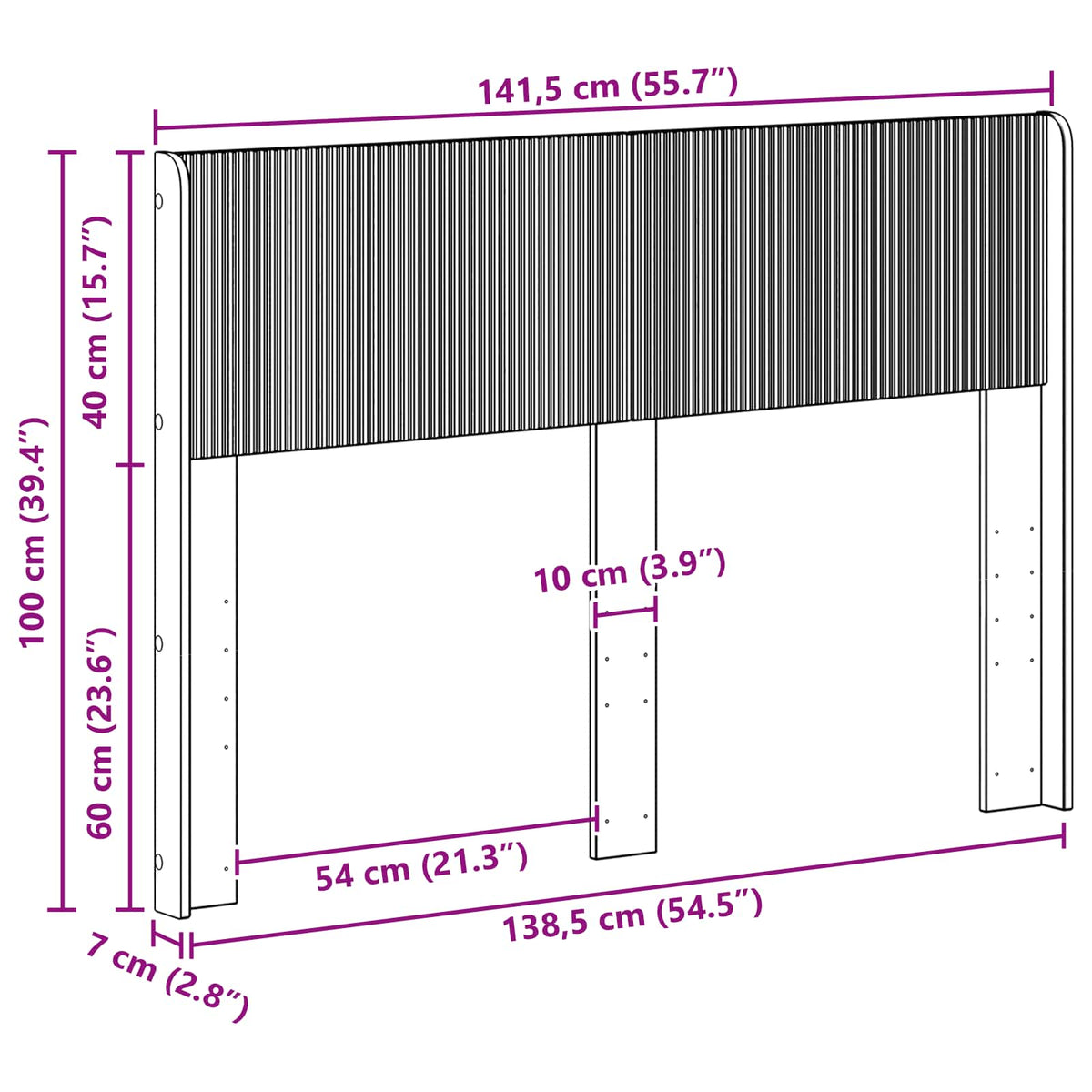 Headboard Smoked Oak PB