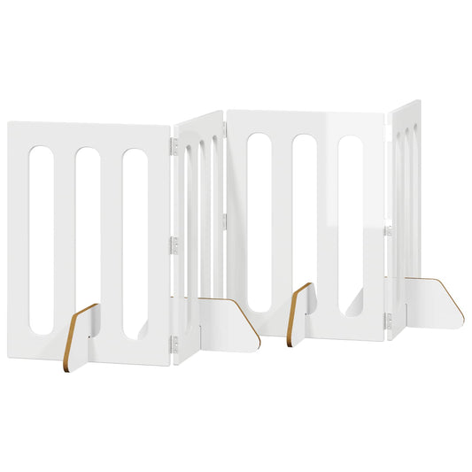 Folding Pet Fence 4 pcs High Gloss White 201 x 38 x 70 cm Folding Pet Fence 4 pcs High Gloss White 201 x 38 x 70 cm