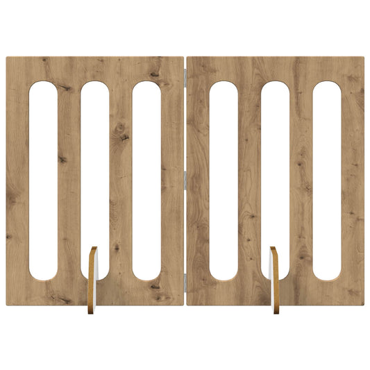 Folding Pet Fence 2 pcs Artisan Oak 100.5 x 38 x 70 cm Folding Pet Fence 2 pcs Artisan Oak 100.5 x 38 x 70 cm