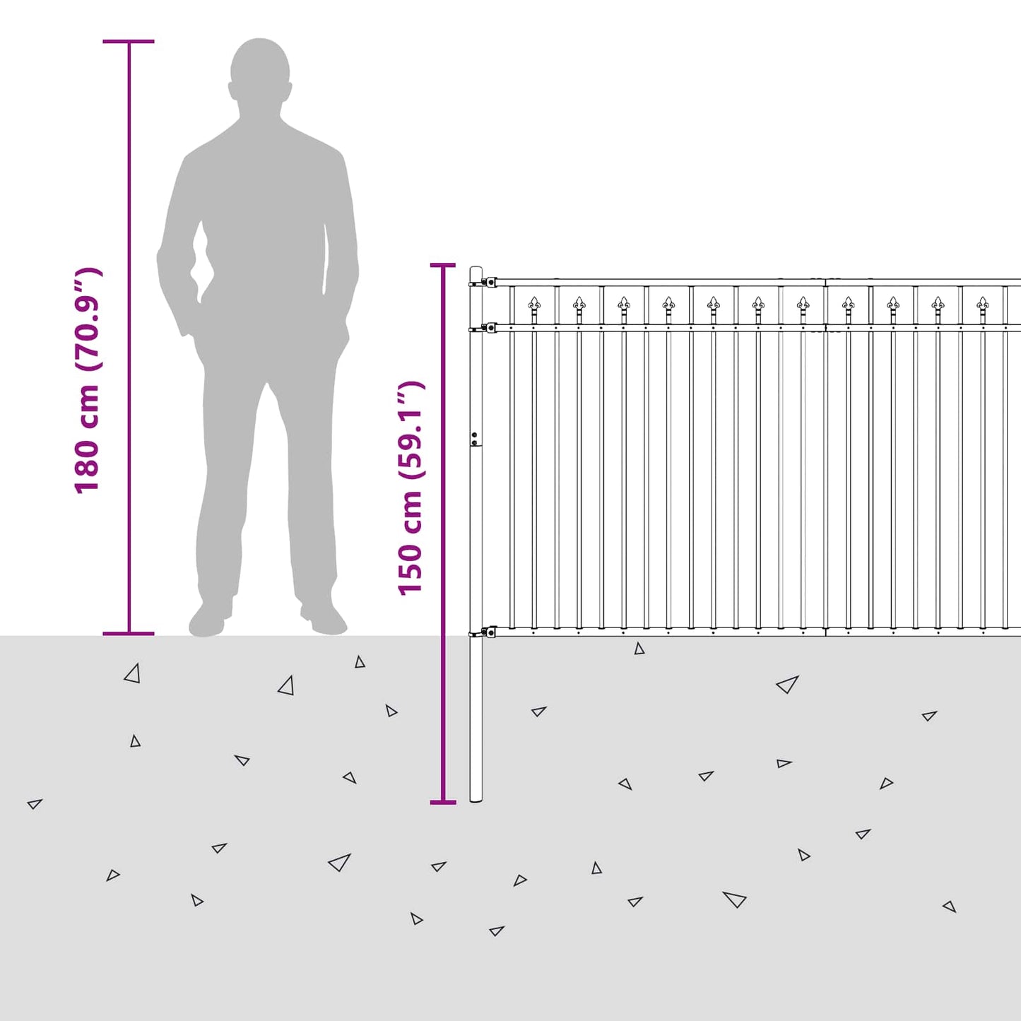 Spike Fence BAARLO Black