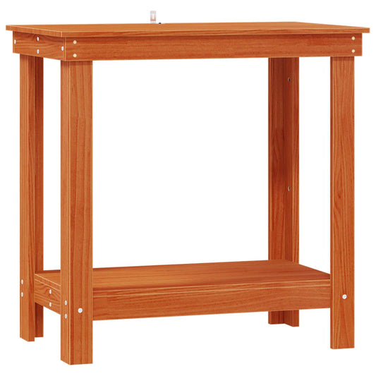 Work Bench with Shelf Wax Brown 80 x 50 x 80 cm Solid Pine Wood Work Bench with Shelf Wax Brown 80 x 50 x 80 cm Solid Pine Wood
