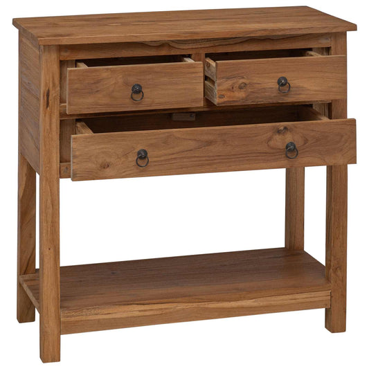 Sideboard Natural 79 x 35 x 80 cm Solid Teak Wood Sideboard Natural 79 x 35 x 80 cm Solid Teak Wood