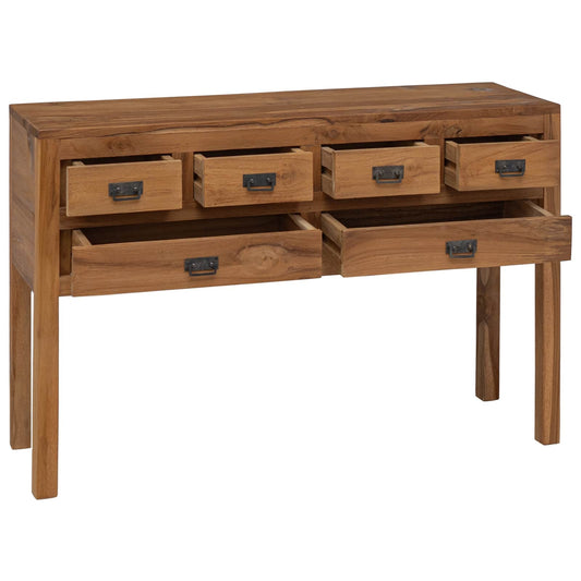 Sideboard Natural 110 x 35 x 75.5 cm Solid Teak Wood Sideboard Natural 110 x 35 x 75.5 cm Solid Teak Wood