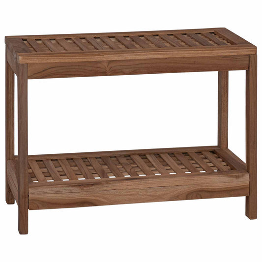 Bathroom Side Table Natural 60 x 30 x 45 cm Solid Teak Wood Bathroom Side Table Natural 60 x 30 x 45 cm Solid Teak Wood