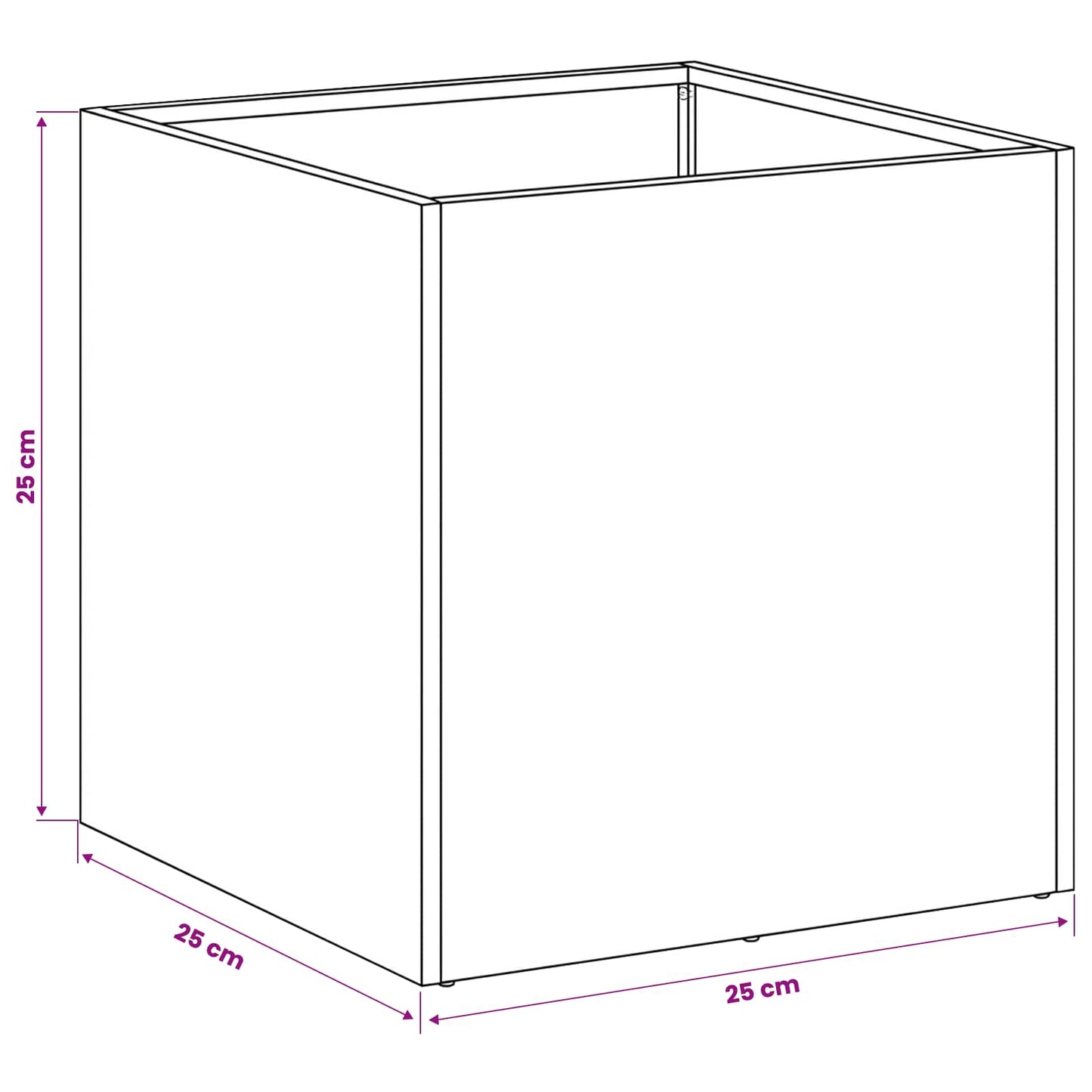 Garden Planter Olive Green 25 x 25 x 25 cm Cold-rolled Steel