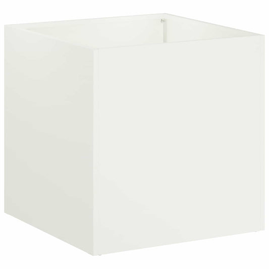 Garden Planter White 35 x 35 x 35 cm Cold-rolled Steel Garden Planter White 35 x 35 x 35 cm Cold-rolled Steel