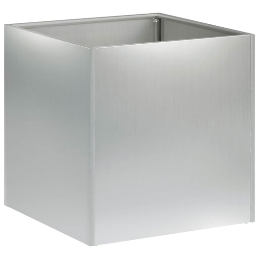 Garden Planter Silver 45 x 45 x 45 cm Galvanised Steel Garden Planter Silver 45 x 45 x 45 cm Galvanised Steel
