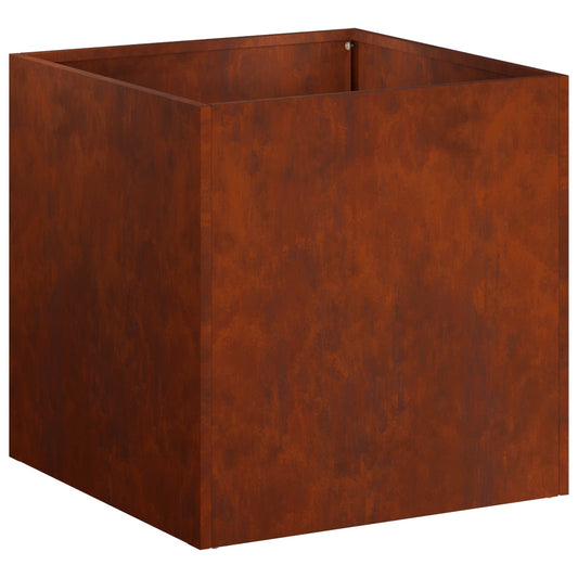 Garden Planter Rusty 45 x 45 x 45 cm Weathering Steel Garden Planter Rusty 45 x 45 x 45 cm Weathering Steel