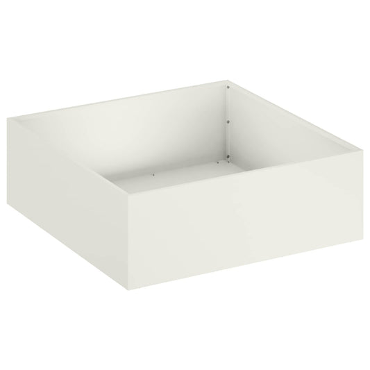 Garden Planter White 40 x 40 x 20 cm Cold-rolled Steel Garden Planter White 40 x 40 x 20 cm Cold-rolled Steel