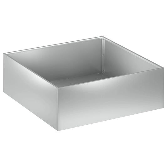 Garden Planter Silver 40 x 40 x 20 cm Galvanised Steel Garden Planter Silver 40 x 40 x 20 cm Galvanised Steel