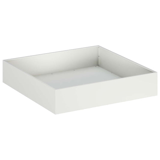 Garden Planter White 100 x 100 x 20 cm Cold-rolled Steel Garden Planter White 100 x 100 x 20 cm Cold-rolled Steel