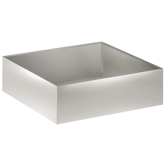 Garden Planter Silver 80 x 80 x 30 cm Stainless Steel Garden Planter Silver 80 x 80 x 30 cm Stainless Steel