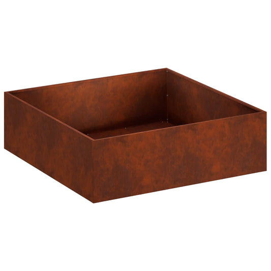 Garden Planter Rusty 80 x 80 x 30 cm Weathering Steel Garden Planter Rusty 80 x 80 x 30 cm Weathering Steel