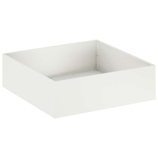 Garden Planter White 100 x 100 x 30 cm Cold-rolled Steel Garden Planter White 100 x 100 x 30 cm Cold-rolled Steel