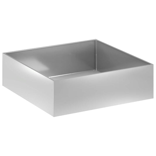 Garden Planter Silver 100 x 100 x 30 cm Galvanised Steel Garden Planter Silver 100 x 100 x 30 cm Galvanised Steel