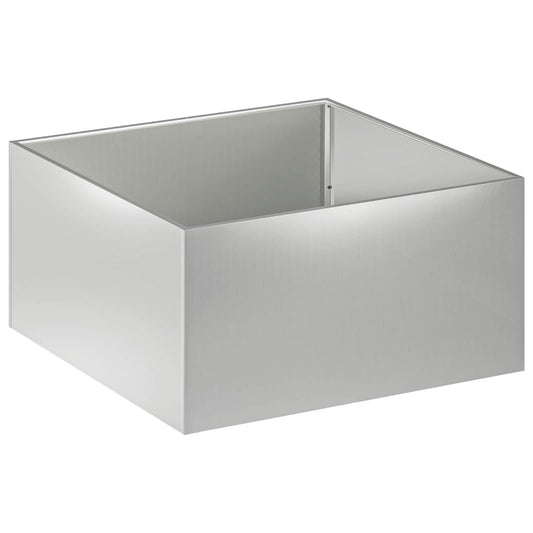 Garden Planter Silver 80 x 80 x 40 cm Galvanised Steel Garden Planter Silver 80 x 80 x 40 cm Galvanised Steel