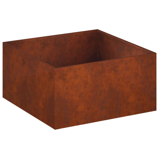 Garden Planter Rusty 80 x 80 x 40 cm Weathering Steel Garden Planter Rusty 80 x 80 x 40 cm Weathering Steel