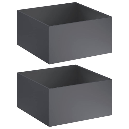 Garden Planter 2 pcs Anthracite 100 x 100 x 40 cm Garden Planter 2 pcs Anthracite 100 x 100 x 40 cm