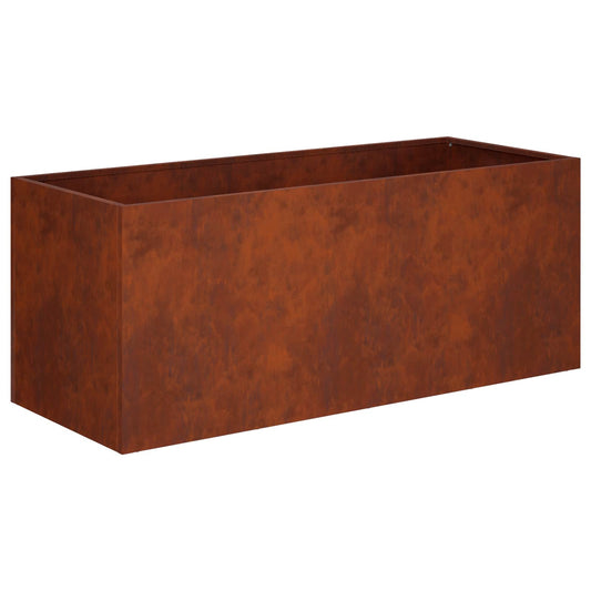 Garden Planter Rusty 80 x 40 x 40 cm Weathering Steel Garden Planter Rusty 80 x 40 x 40 cm Weathering Steel