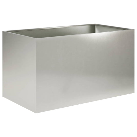 Garden Planter Silver 80 x 50 x 50 cm Stainless Steel Garden Planter Silver 80 x 50 x 50 cm Stainless Steel