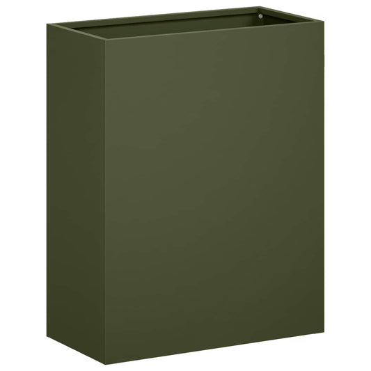 Garden Planter Olive Green 40 x 20 x 40 cm Cold-rolled Steel Garden Planter Olive Green 40 x 20 x 40 cm Cold-rolled Steel