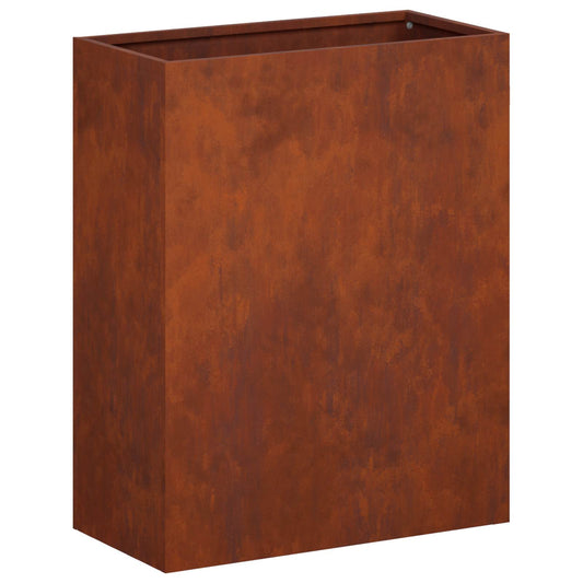 Garden Planter Rusty 40 x 20 x 40 cm Weathering Steel Garden Planter Rusty 40 x 20 x 40 cm Weathering Steel