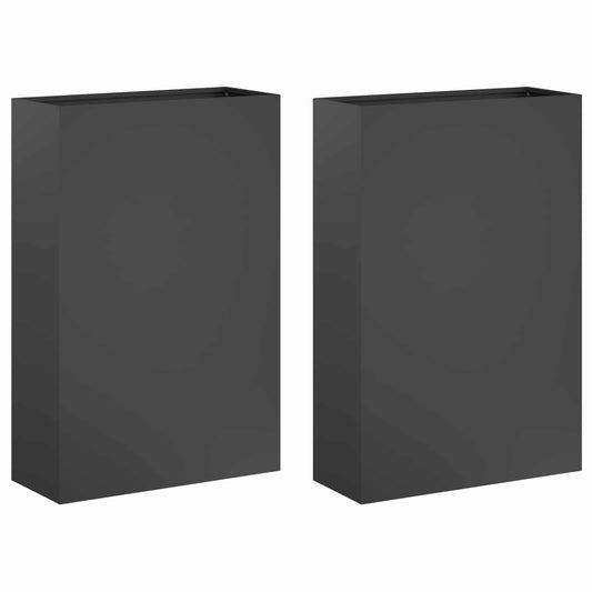 Garden Planter 2 pcs Anthracite 50 x 20 x 75 cm Garden Planter 2 pcs Anthracite 50 x 20 x 75 cm