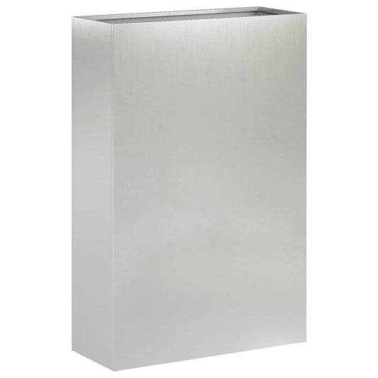 Garden Planter Silver 50 x 20 x 75 cm Stainless Steel Garden Planter Silver 50 x 20 x 75 cm Stainless Steel