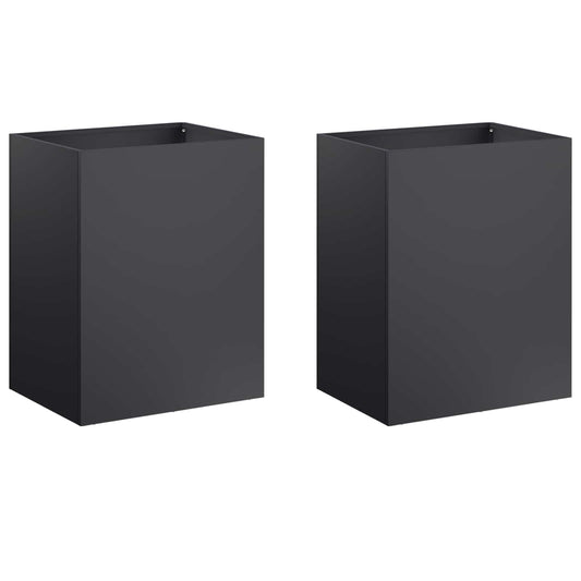 Garden Planter 2 pcs Black 40 x 30 x 50 cm Cold-rolled Steel Garden Planter 2 pcs Black 40 x 30 x 50 cm Cold-rolled Steel