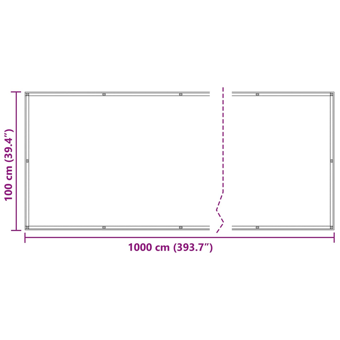 Balcony Screen Light Grey and White 100 x 1000 cm Oxford Fabric